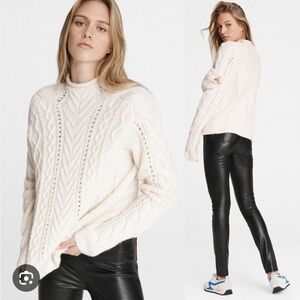 RAG & BONE Ariel Wool-Alpaca Blend Cable Knit Sweater